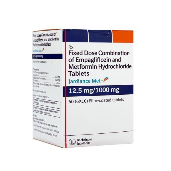 Jardiance Met 12.5/1000mg Tablet 10'S - Global Surgicals