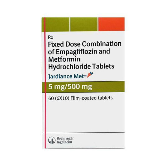 Jardiance Met 5/500mg Tablet 10'S - Global Surgicals