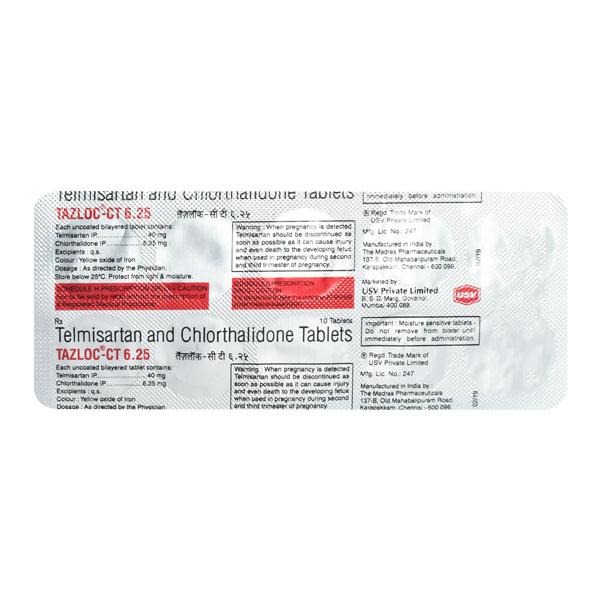 Tazloc CT 6.25mg Tablet 10'S