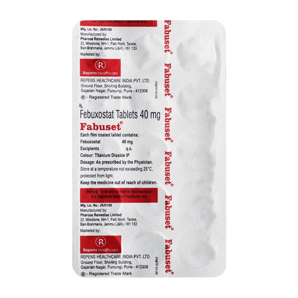 Febuset 40mg Tablet 10'S