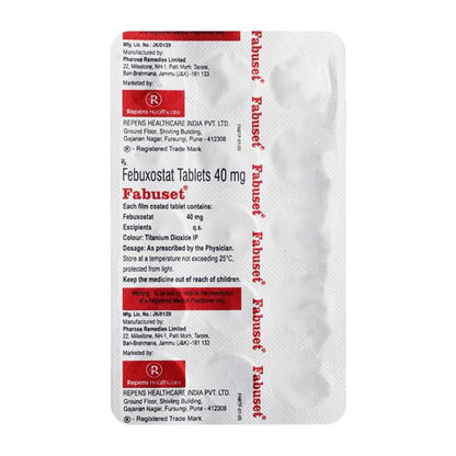 Febuset 40mg Tablet 10'S