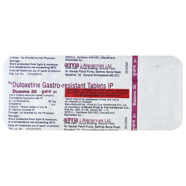 Duzono 30mg Tablet 10'S