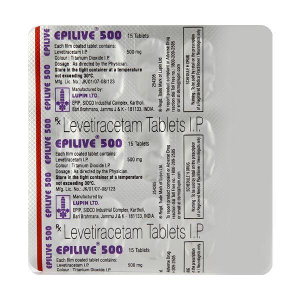 Epilive 500mg Tablet 15'S