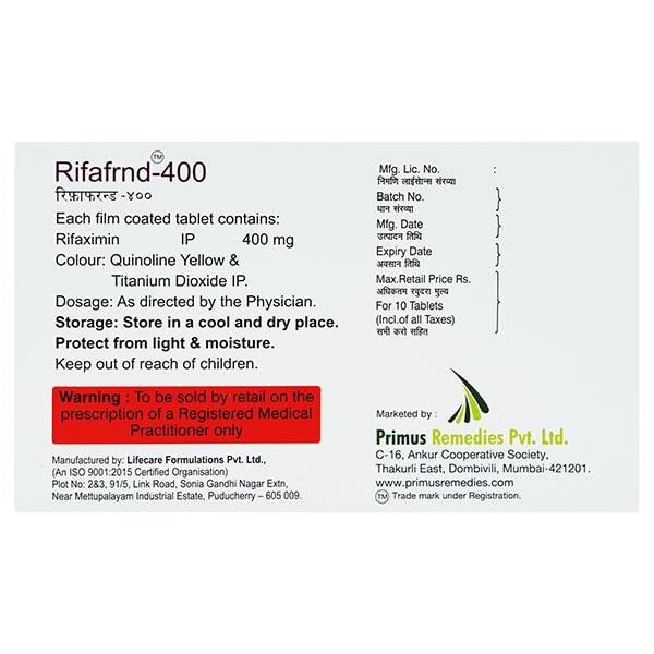 RIFAFRND 400 Tablet 10's