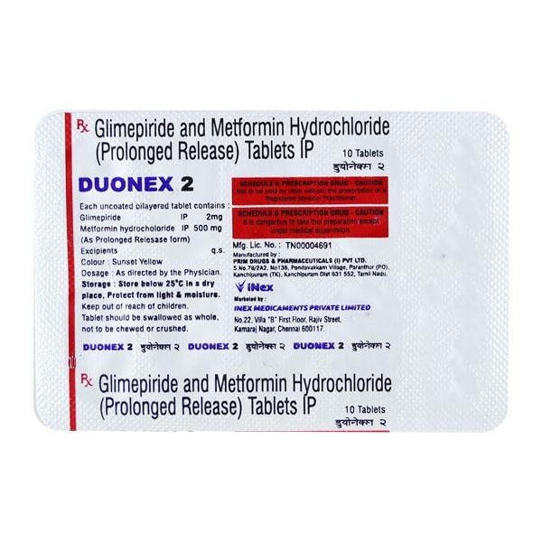 Duonex 2mg Tablet 10'S