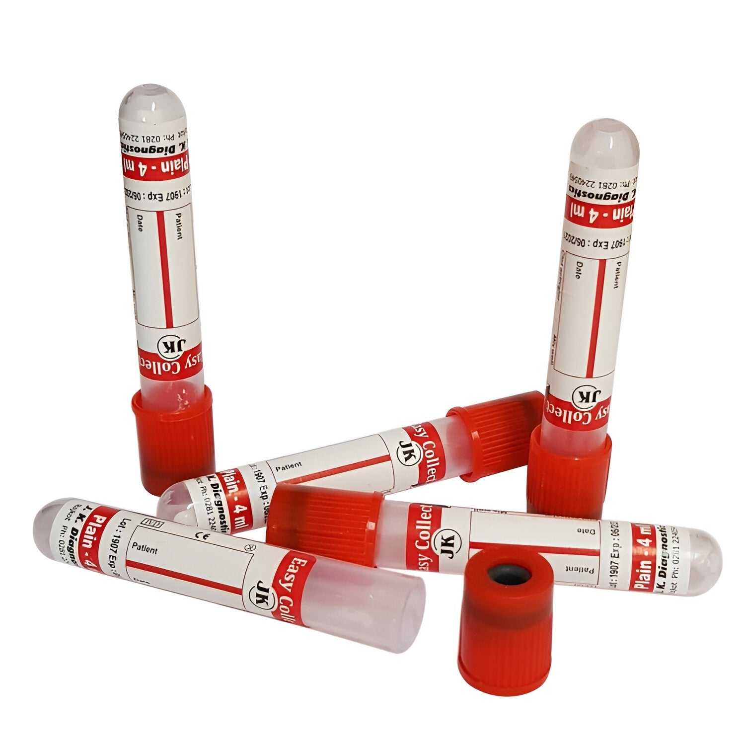 J.K. Diagnostic Clot Activator Non Vacuum Blood Collection Tube - Global Surgicals