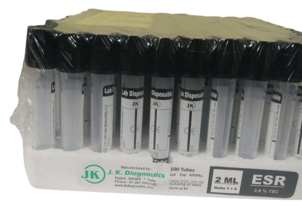 J.K. Diagnostic ESR 2ml Blood Collection Tube - Global Surgicals