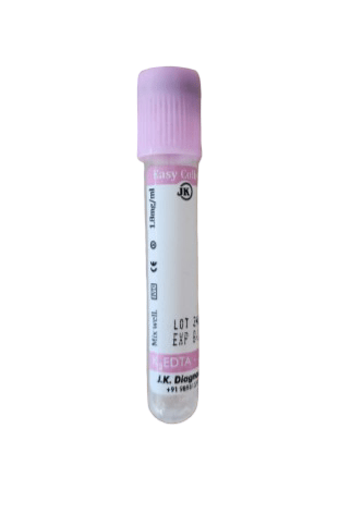 J.K. Diagnostic K2EDTA Non Vacuum Blood Collection Tube PP - Global Surgicals