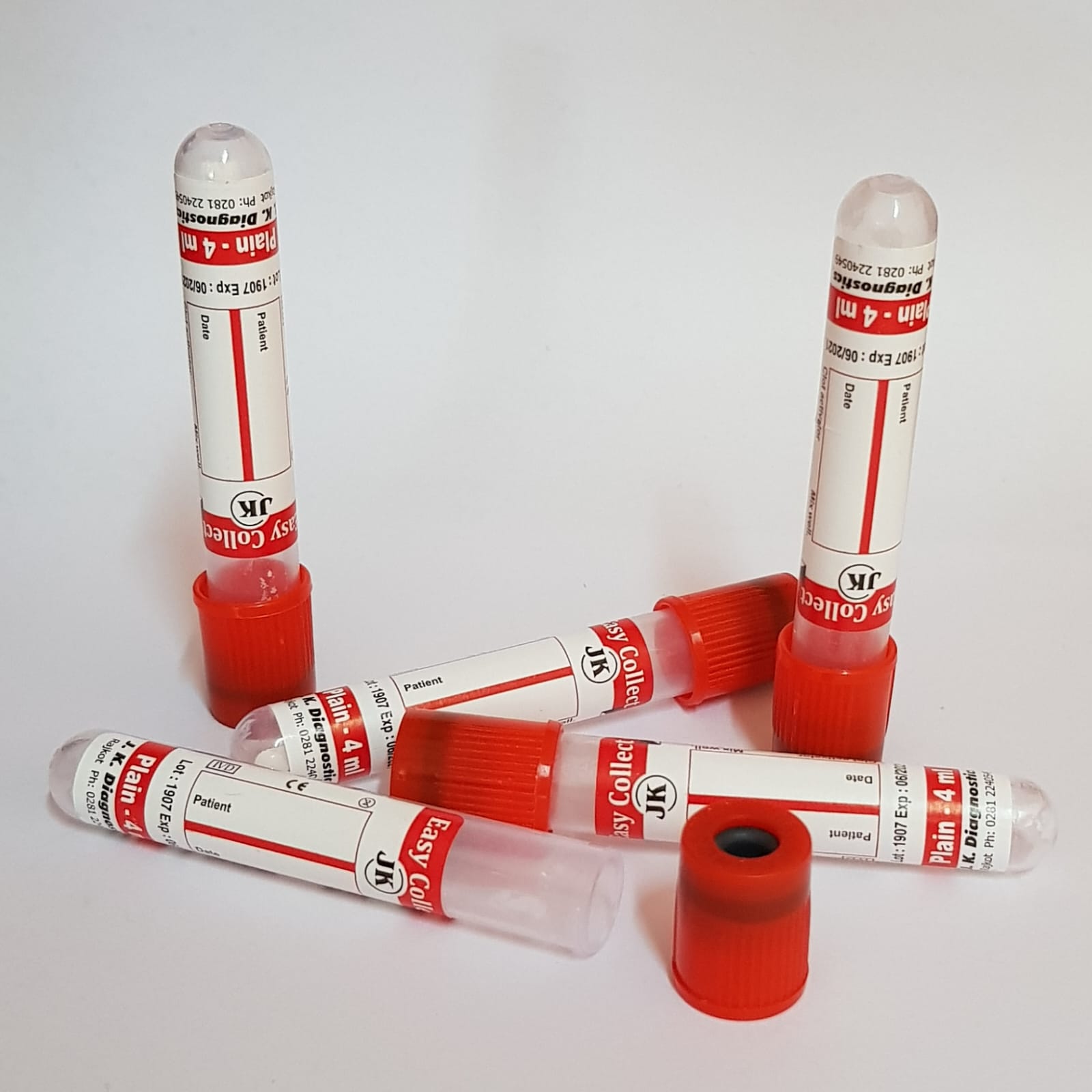 J.K. Diagnostic No Additive 4ml Blood Collection Tube - Global Surgicals
