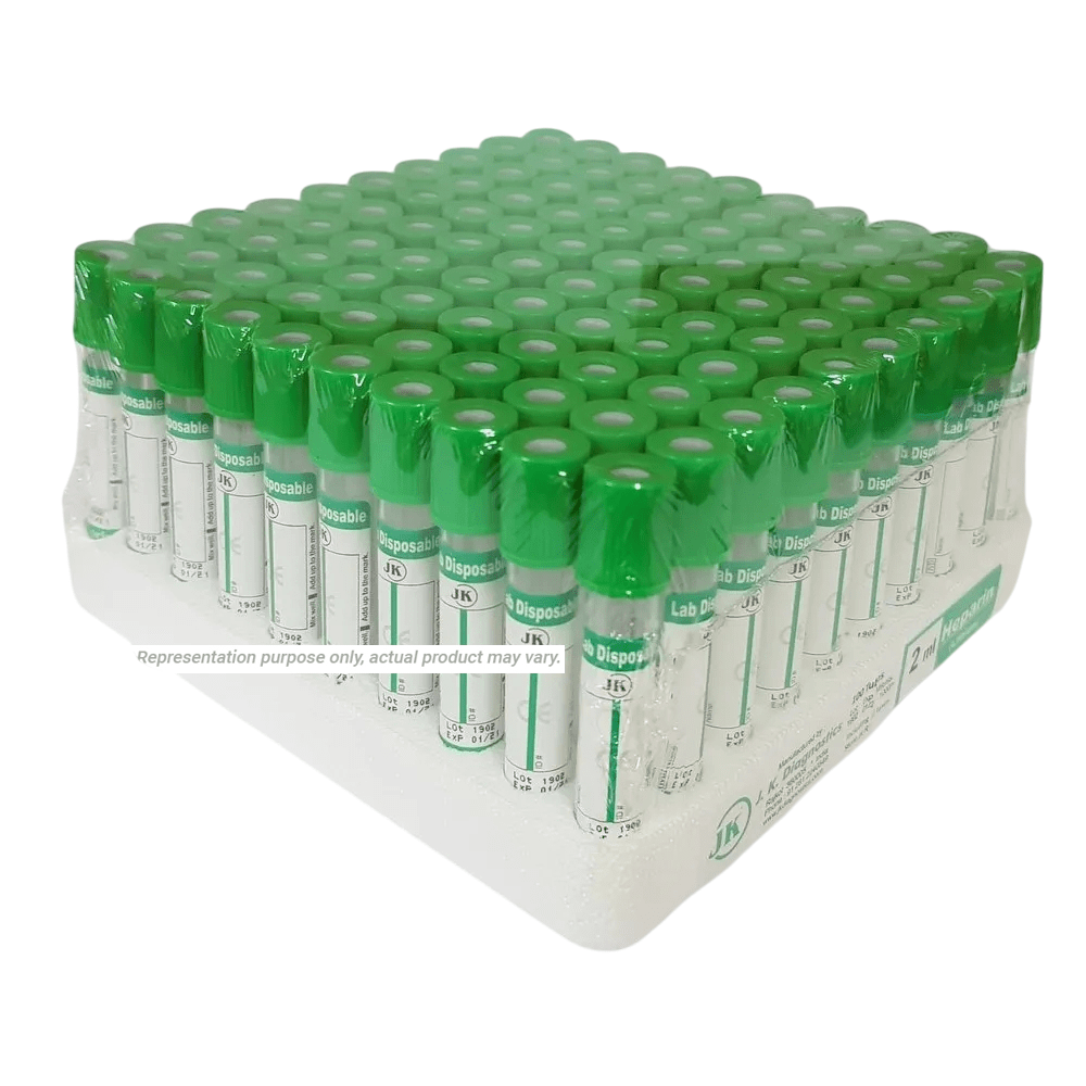 J.K. Diagnostic Sodium Heparin 3ml Blood Collection Tube - Global Surgicals
