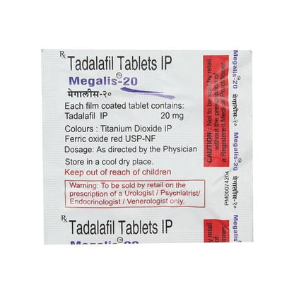 Megalis 20mg Tablet 4'S