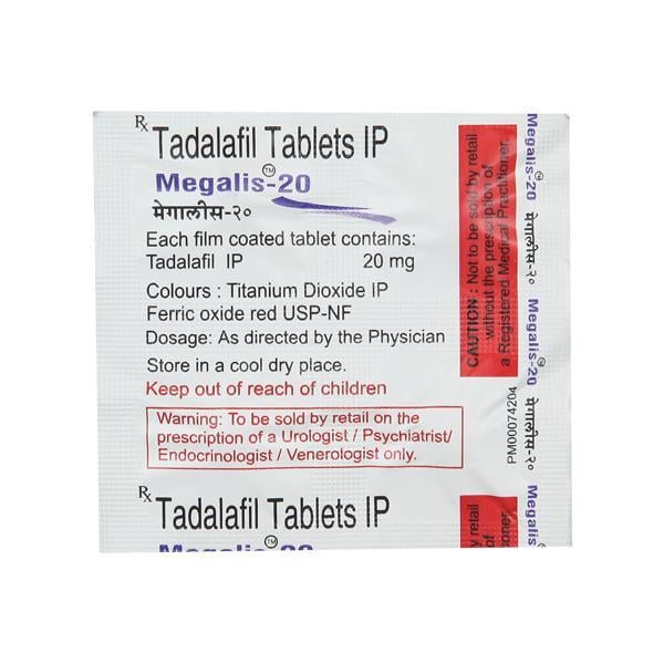 Megalis 20mg Tablet 4'S