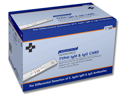 J.Mitra Advantage Typhi IgM & IgG Rapid Card - Global Surgicals