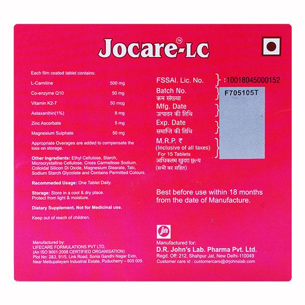 Jocare LC Tablet 15'S - Global Surgicals