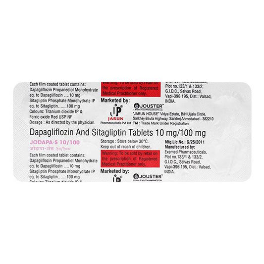 JODAPA S 10/100 Tablet 10's - Global Surgicals