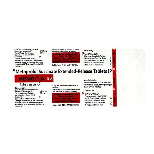 METWELL XL 50mg Tablet 10's