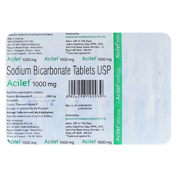 ACILET 1000mg Tablet 10's