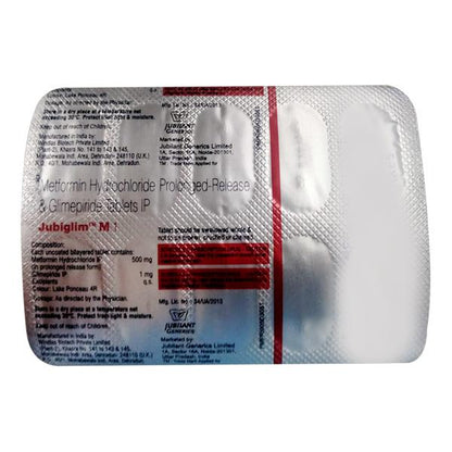 Jubiglim M 1mg/500mg Tablet 10'S - Global Surgicals