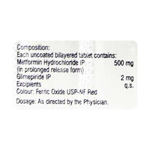 Jubiglim M 2mg/500mg Tablet 10'S - Global Surgicals