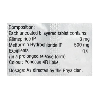 JUBIGLIM M 3 Tablet 15's - Global Surgicals