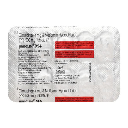 JUBIGLIM M 4 Tablet 10's - Global Surgicals