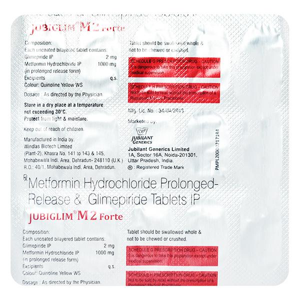 JUBIGLIM M2 FORTE Tablet 15's - Global Surgicals