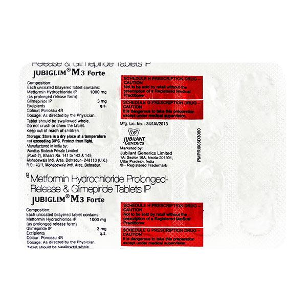 JUBIGLIM M3 FORTE Tablet 10's - Global Surgicals