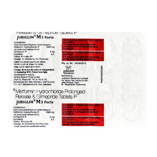 JUBIGLIM M3 FORTE Tablet 10's - Global Surgicals