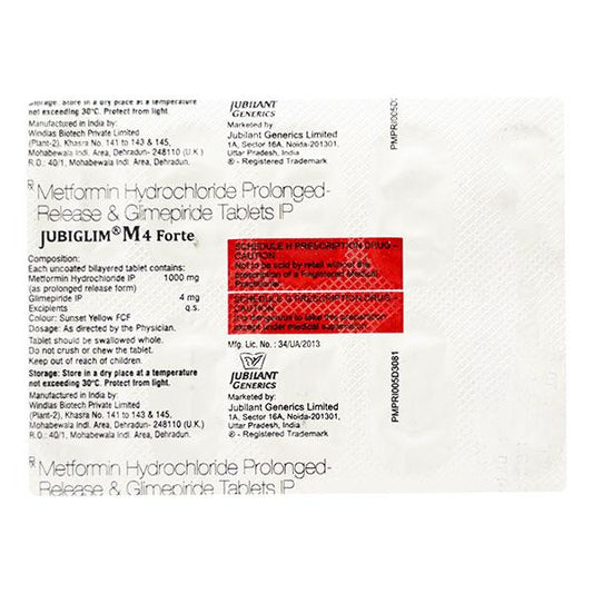 JUBIGLIM M4 FORTE Tablet 10's - Global Surgicals