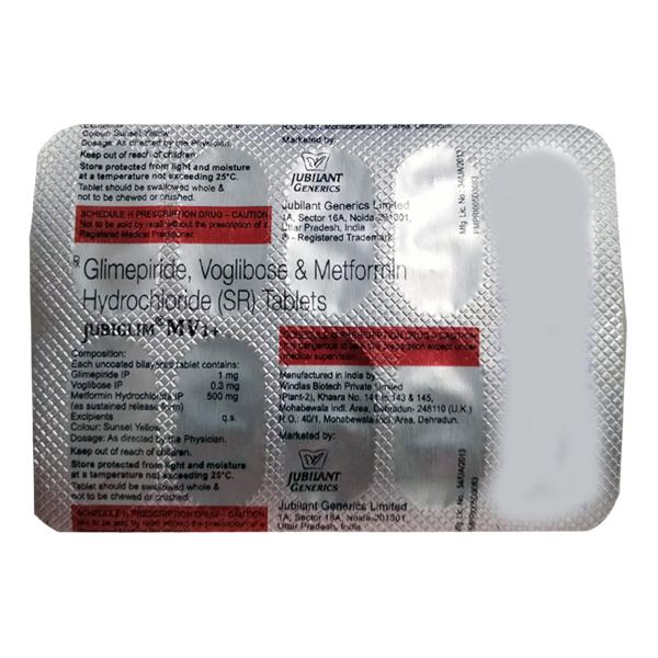 JUBIGLIM MV 1+ Tablet 10's - Global Surgicals