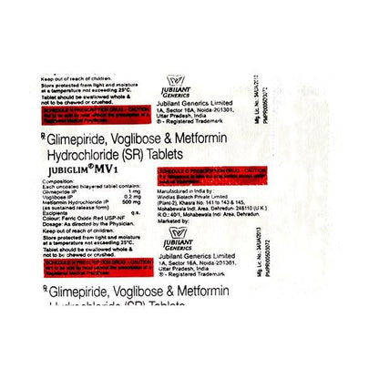 Jubiglim MV 1mg Tablet 10'S - Global Surgicals