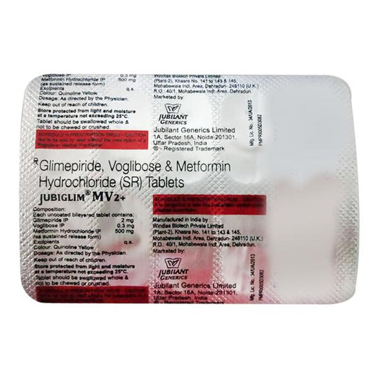 JUBIGLIM MV 2+ Tablet 10's - Global Surgicals