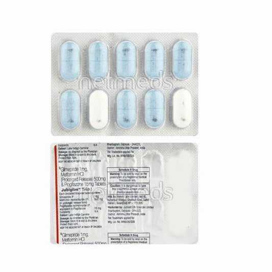 Jubiglim Trio 1 Tablet 10'S - Global Surgicals