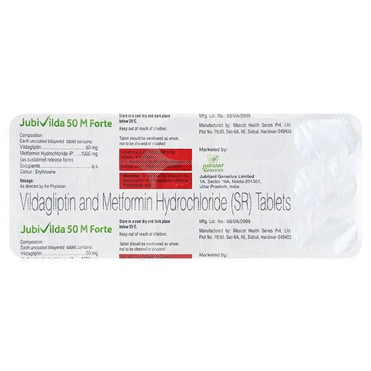 JUBIVILDA 50 M FORTE Tablet 15's - Global Surgicals