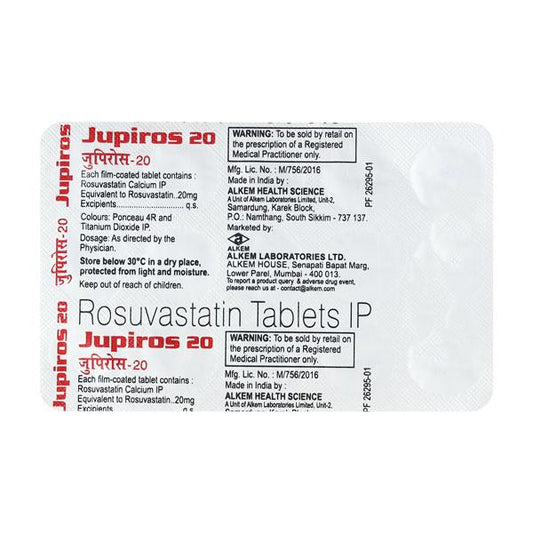 Jupiros 20mg Tablet 15'S - Global Surgicals