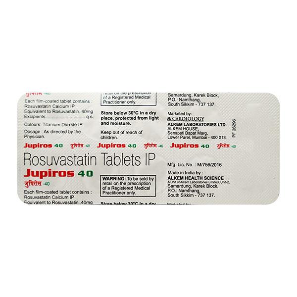 Jupiros 40mg Tablet 10'S - Global Surgicals