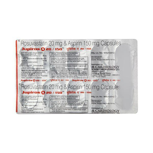 Jupiros A 20/150mg Capsule 10'S - Global Surgicals