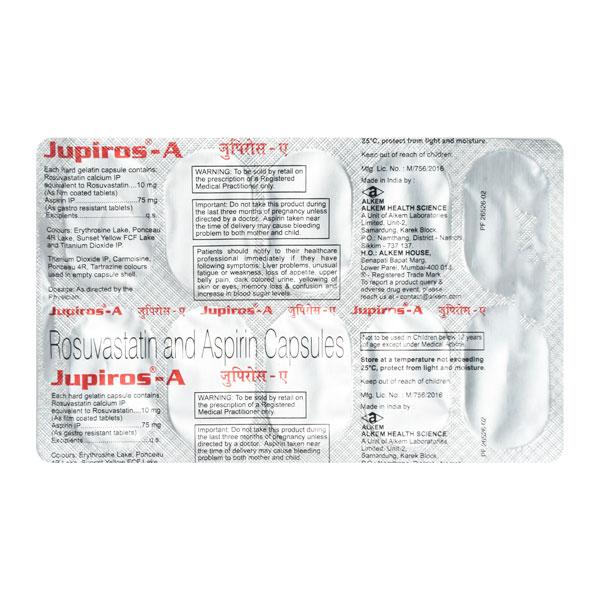 Jupiros A 75mg Capsule 10'S - Global Surgicals