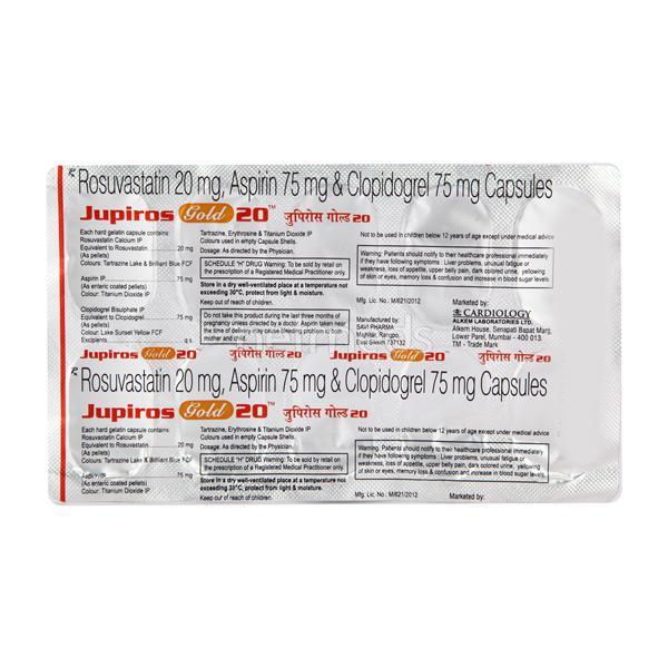 Jupiros Gold 20mg Capsule 10'S - Global Surgicals