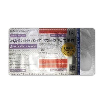 JUSLINA M 2.5/1000 Tablet 10's - Global Surgicals