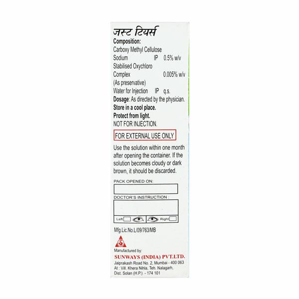 Just Tears Liquigel Eye Drops 10ml - Global Surgicals