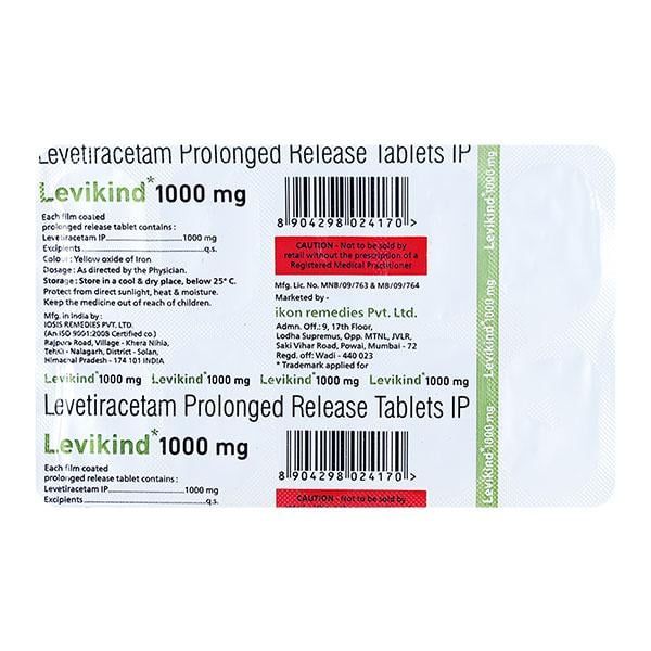 LEVIKIND 1000mg Tablet 10's