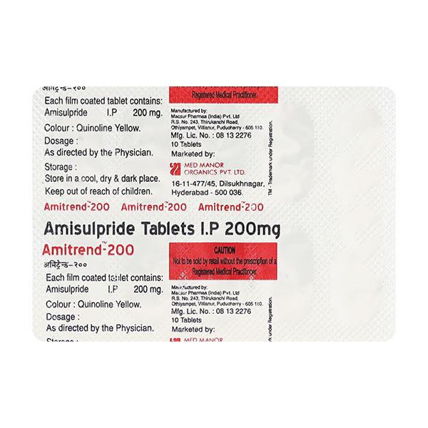 Amitrend 200mg Tablet 10'S
