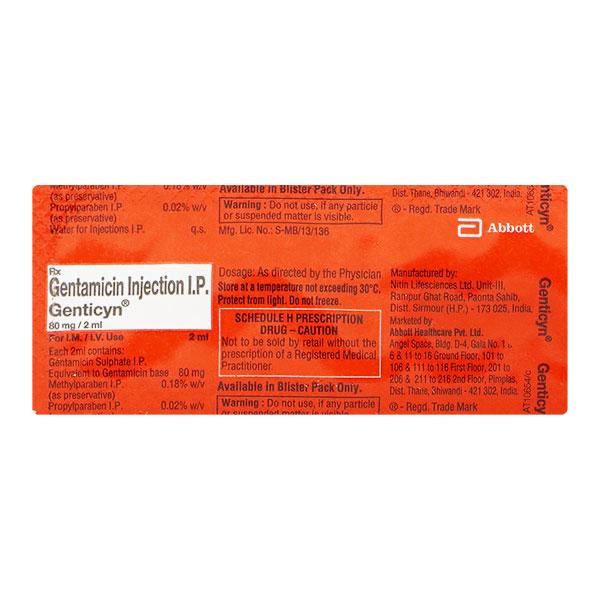 Genticyn 80mg Injection 2ml