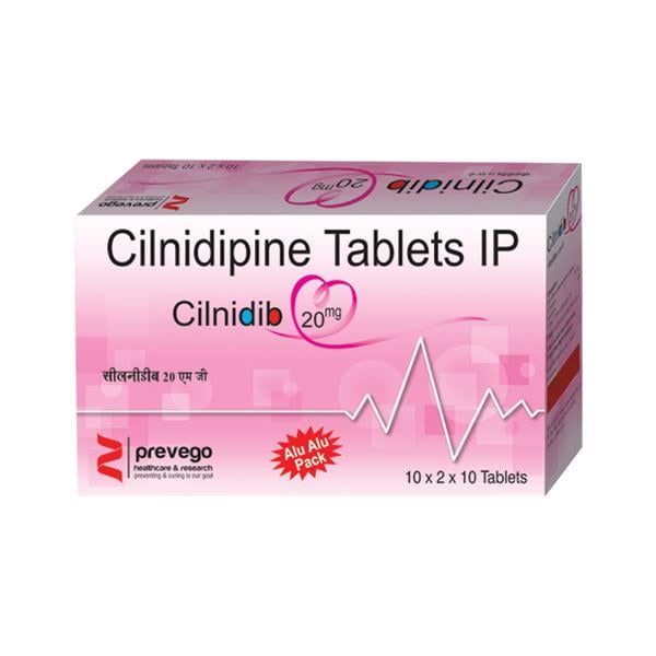 CILNIDIB 20mg Tablet 10's