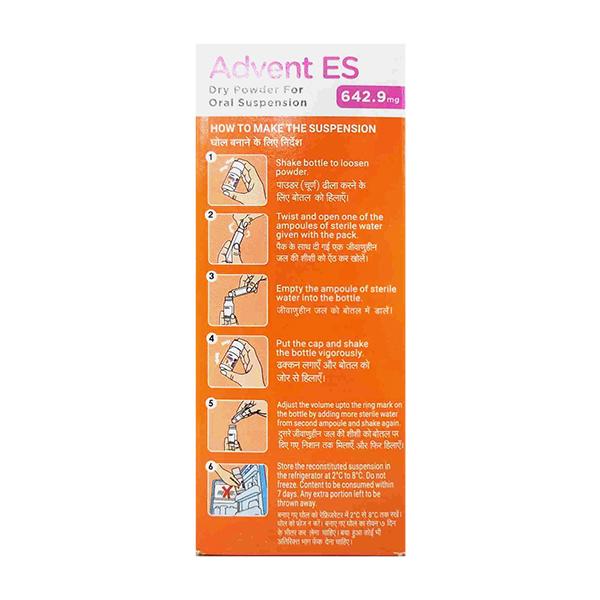 ADVENT ES 642.9 MG ORANGE FLAVOUR Oral Suspension 50ml