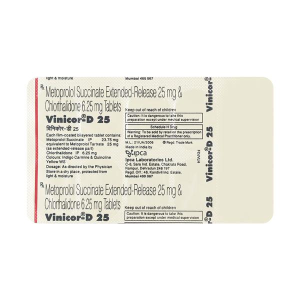 Vinicor D 25mg Tablet 10'S