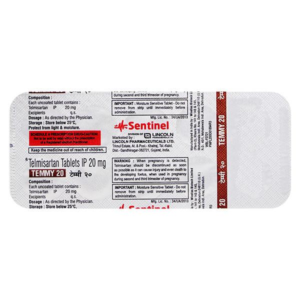 Temmy 20mg Tablet 10'S