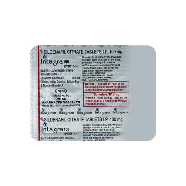 Intagra 100mg Tablet 4'S