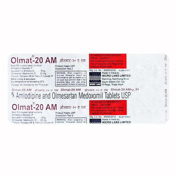 Olmat AM 20mg Tablet 10'S
